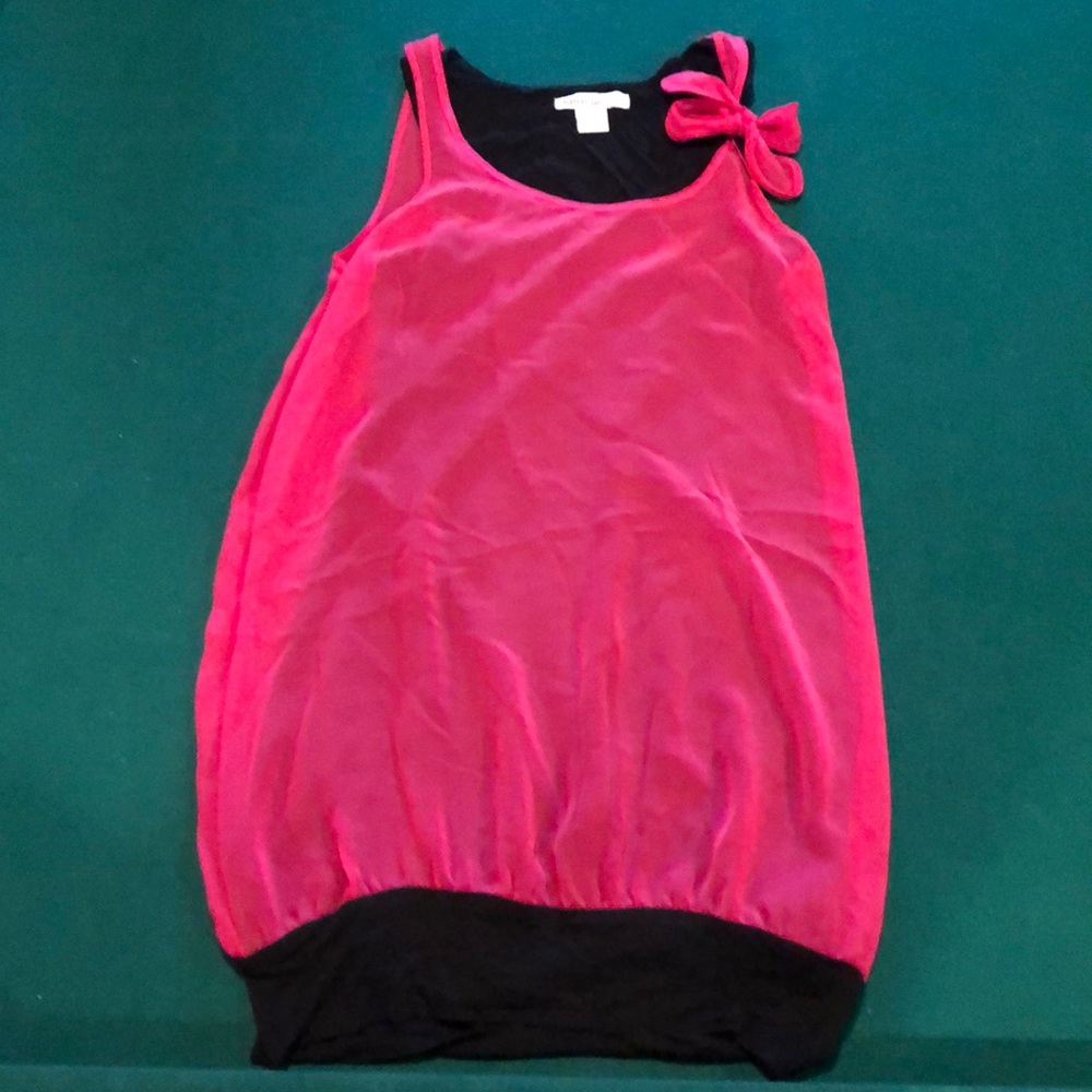 Kensie Pretty SM pink and black sleeveless tunic